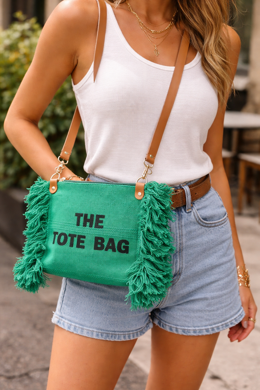 Sac tote frange